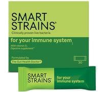 SMART STRAINS Live Cultures for Immunity & Digestion, VIT D3, 30 Sachets | Formulated by The Gut Health Doctor - 20 Billion Live Bacterial Cultures per Sachet, Powder, Gluten & Dairy Free