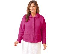 Smart Style Pink Bed Jacket for Women | Cozy Soft Fleece Pajama Jacket | Loungewear Buttoned Front Dressing Gown | Comfy Robe Fleece Sleep Jacket for Cold Weather(24-26) Rasbperry