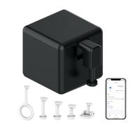 Smart Switch Button Pusher: Bluetooth Fingerbot Plus with Toolkit for Any Buttons & Switches, Tuya App Control, No Wiring, Add Tuya Bluetooth Hub to Make it Compatible with Alexa, Google Home (Black)