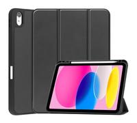 Smart Tablet Case Compatible with iPad 11th Generation A16 11 Inch 2025,Tri-Fold TPU Slim Auto Wake/Sleep Shell W Pencil Holder Shockproof Cover (Black)