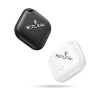 Smart Tag Tracker Item Finder-2 Pack, Key Finder Compatible with Apple Find My (iOS Only), Replaceable Battery, for Keys, Luggages, Suitcases, Wallets, Bags (Black+White)