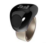 Smart Tasbih Counter Ring, Waterproof Counter Ring Rechargeable Electronic Finger Digital LED Screen Counter For Home Travel(18mm/20mm Black)