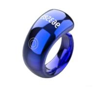 Smart Tasbih Ring for Zikr with Digital Counter, 5 Daily Prayer Reminders, IP68 Waterproof LED Display, Adjustable Fit, Wireless Charging for Muslims(Blue)