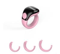 Smart Tasbih Ring for Zikr with Magnetic Charging, Waterproof Digital Counter 99999 Counts, APP Support Prayer Reminder, Adjustable Sizes 18/20/22mm for Muslim Family(Pink)
