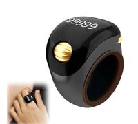 Smart Tasbih Zikr Muslim Islamic OEM Electronic Zikir Counter, Adjustable Ring Finger Counter,Rechargeable-Counter Smart for Meditation, Relaxation, Active Fingers (Black)