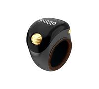 Smart Tasbih Zikr Ring, Muslim Islamic OEM Electronic Zikir Counter, Digital Finger Counter with HD Screen, Rechargeable Tasbih Counter Smart Ring, Adjustable Ring with Counting Function -Black