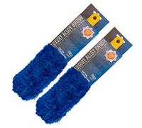 Smart Tech Car Care Deluxe Super Soft Non-Metal Alloy Wheel Cleaning Brush - Blue & Yellow