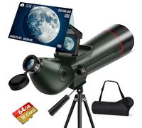 Smart Telescope, Digital Electronic Telescopes with 4K Astrophotography Camera, Internal and Externat Dual Screens Spotter for Adults & Kids & Beginners Astronomy with 64G Card