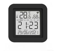 Smart Temperature And Humidity Sensor Offering WiFi Infrared Remote Compatibility, Voice Assistant Integration, And Customizable Automation For Home Comfort
