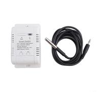 Smart Temperature Switch Sensor 16A WiFi Thermostat with RF433 Remote Control APP Monitor Timer Schedule for Home Office Energy Saving(16A with 1M wire)