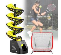 Smart Tennis Ball Machine, Adjustable Height & Angle, 33/28 Balls, for Kids & Beginners Practice