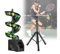 Smart Tennis Ball Machine, Adjustable Height & Angle, 33/28 Balls, for Kids & Beginners Practice