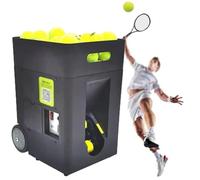 Smart Tennis Ball Machine for Solo Practice, Portable Auto Launcher with APP Remote Control, Adjustable Angle Speed Spin, 50-Ball Capacity, Rechargeable for Beginners Fitness Training Outdoor Indoor