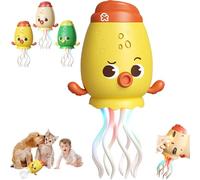 Smart Tentacle Explorer Octopus, Electric Dancing Octopus Toy, Wiggly Wonder Octopus with Lights & Music, Crawling Dancing Automatic Obstacle Sensor Toys for Indoor Play (Yellow)