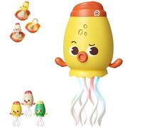 Smart Tentacle Explorer, Wiggly Wonder Octopus, Electric Auto-Avoid Crawling Octopus with Led & Music, Dancing Squid Toy, USB Rechargeable (Yellow)
