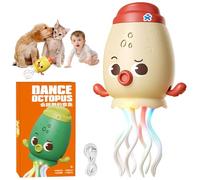 Smart Tentacle Explorer, Wiggly Wonder Octopus, Electric Dancing Octopus Toy, Rechargeable Dancing Squid Toy with LED Lights & Music, Crawling Dancing Obstacle Sensor Toys for Kids, Pets (Pink)