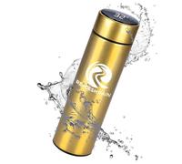 Smart Thermal Flask Digital Temperature Display Ideal for Hot Drinks & Boiled Water 500ml Stainless Steel Baby Bottle Perfect for Cold Coffee Tea Milk on the Go (Gold)