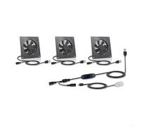 Smart Thermal Management Fan With Adjustable Temp Control From For Zero To Sixty For Celsius Dual Voltage Usb And Twelve Volt Power Supply Quiet Black(U10T1225JGX3)