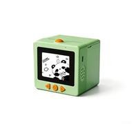 Smart Thermal Sticker Printer Voice Control Inkless for mini Machine for Home Organisation School Notes Flashcards Receipts 8cm Cube(Green)