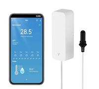 Smart Thermometer Hygrometer with Probe, WiFi Aquarium Temperature Humidity Gauge With App Remote Monitor, Indoor Refrigerator Thermometer Sensor, Data Storage&Export, Compatible With Alexa. 1PCS