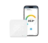 Smart Thermostat for Combi Boiler/Water Underfloor Heating, WiFi Thermostat Works with Apple HomeKit Siri, Alexa, Google Home, Support Programmer No Hub Required - White - Pack of 1- 240 V