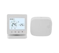 Smart Thermostat for Gas Boilers Wireless Remote Control Capability Includes Receiver Compatible with Apps 5+2 Day Scheduling (No WIFI)