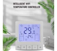 Smart Thermostat for Home WiFi Voice Tuya App Programmable Temperature Control IP20 Protection 24H Timed On/Off Digital Thermostat for 3A Water Underfloor Heating Compatible with (WiFi Water Heating)