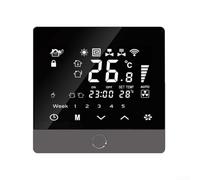 Smart Thermostat for HVAC and Underfloor Heating with For Tuya App Integration and Multi-Day Temperature Scheduling (Grey)