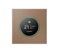 Smart Thermostat Gas Boiler Water Heating Thermostat Backlight/Temperature/Sensor/Time Temperature Calibration Adjustment(Gold,GC)