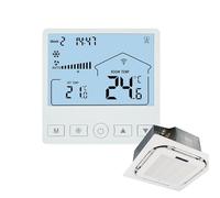 Smart Thermostat, House Controller, Three-Speed, Energy Efficient, Lcd Temperature Regulator, Climate Control Device for Home, Living Room, Bedroom, Offices, Garage, 3.39x3.39x0.51 Inches