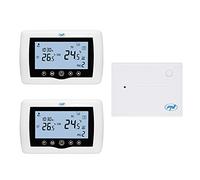 PNI Smart Thermostat CT400 Wireless, with WiFi, 2 Zone Control via Internet, for Central Heating, Pumps, Solenoid valves, APP TuyaSmart, Hysteresis 0.2 Degrees C, White, One Size