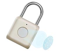 Smart Thumbprint Lock - 8cm Electronic Fingerprint Padlock, Waterproof Rechargeable Design, Anti-Theft Metal Security | Biometric Lock for Dormitory Door Suitcase Bookcase Bicycle School