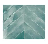 Smart Tiles Stick On Tiles Splashback - Chevron Blue/Green, Self Adhesive Wall Tiles, 5 Wall Panels 11.43x9 in, Heat Resistant Adhesive Wallpaper Tile, Water Resistant Bathroom Tile, Made in Canada