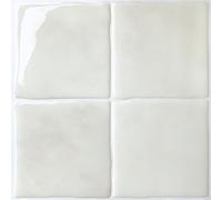Smart Tiles Stick On Tiles Splashback - Zellige Beige/Grey, Self Adhesive Wall Tiles, 5 Wall Panels 9x9 in, Heat Resistant self Adhesive Wallpaper Tile, Water Resistant Bathroom Tile, Made in Canada