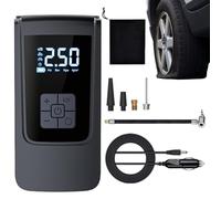 Smart Tire Inflator - 8.2x4.5x16cm Mini Air Pump, ABS Electric Compressor with LED Light, Type-C Charging and Long Battery Life | Portable Car Tire Pump for Cars, Bikes, SUVs, Sports Equipment and Out