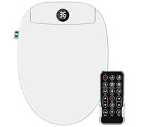 Smart Toilet with Auto Open/Close Lid by JEVOLVE - Heated Seat, Auto Flush, Warm Water, Air Dryer & Deodorization - Touch-Free Modern Toilet for Bathrooms, White