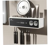 Smart Toothbrush Holder with UV Sterilization, Automatic Toothpaste Dispenser and Drying Function, Wall Mounted(White)