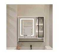Smart Touch Bathroom Cabinet with Lighting White 70cm Kids Play Storage Quiet Hinges Time/Temperature Display Enhanced Storage Space Stylish Design