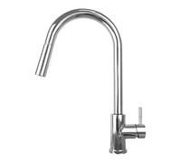 Smart Touch Control Kitchen Faucet Stainless Steel Pull-Out Sprayer Hot & Cold Water Mixer Tap Chrome Finish G9/16 Connector - Modern Sink Fixture for Home & Kitchen