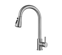Smart Touch Control Kitchen FaucetPull Down Sensor Mixer Tap Brushed Stainless Steel Modern Design Easy Installation Advanced Touch Technology for Effortless Operation