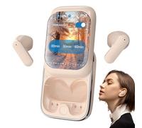 Smart Touch Earbuds - Wireless HD Audio Earphones, Color Display Screen, Cord-Free In Ear Ear Buds with Noise Reduction | Bluetoothh Headset for Exercise, Travel, Office, Gamingg, Music Listening