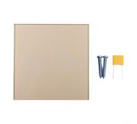 Smart Touch Light Switch 2 Gang 1 Way WiFi Glass Panel for Alexa Google Home - Remote Control Timer Function No Neutral Wire Required UK Standard 86mm(gold)