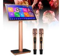 Smart Touch Screen Karaoke Machine with Wireless Microphone, Cloud Song Download for Home Entertainment