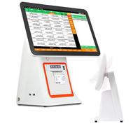 Smart Touch Screen POS Cash Register with 15.6” Display, 8GB RAM, 128GB SSD, Windows 10, Adjustable Angle for Retail and Restaurant Use