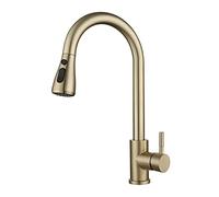 Smart Touch Sensor Kitchen Faucet with Pull Down Sprayer, Single Handle 304 Stainless Steel Sink Mixer Tap, Hot Cold Control 2 Water Flow Modes,Brushed Silver (Brushed Gold)