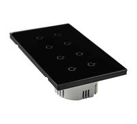 Smart Touch Switch 2 Way for Tuya App Remote and Voice Control 220V with Compatibility for Various Light Bulbs (8 Gang 2Way)