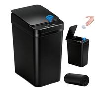 Smart Touchless Bathroom Trash Can 10L Motion Sensor Rubbish Can +50pcs bag
