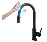 Smart Touchless Kitchen Faucet - Inductive Sensor Tap with Dual Outlet, Easy Installation, Stylish Black Finish - Modern Kitchen Upgrade for Effortless Cooking Experience