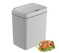 Smart Touchless Trash Bin, 15L Automatic Garbage Can with Smart Sensor, 23CM Larger Diameter & Long Battery Life, Motion Sensor Trash Bin for Bathroom Living Room Bedroom K white Rechargeable version