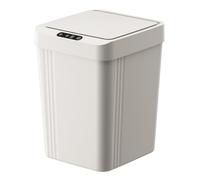 Smart Touchless Trash Can, Slim & Waterproof Design for Bedroom, Bathroom, Kitchen, Office - White, Odor-Free, Space-Saving Solution